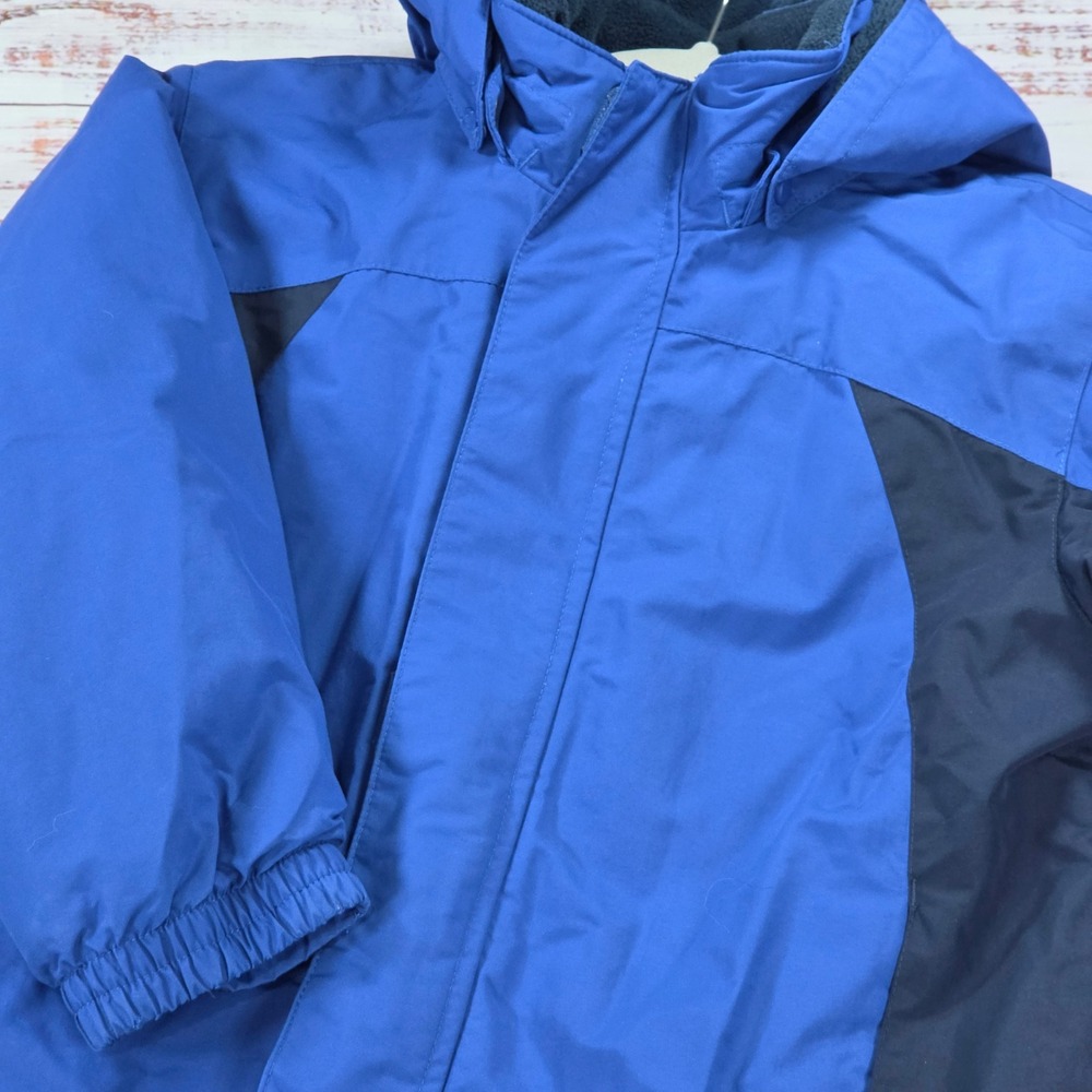 Lands' End Squall Jacket Kids L 6X-7 Blue Excellent Insulated Fleece Lined Coat